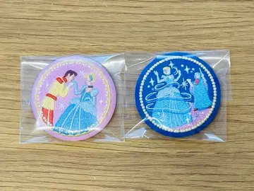 디즈니 자수 캔 배지 신데렐라 세트