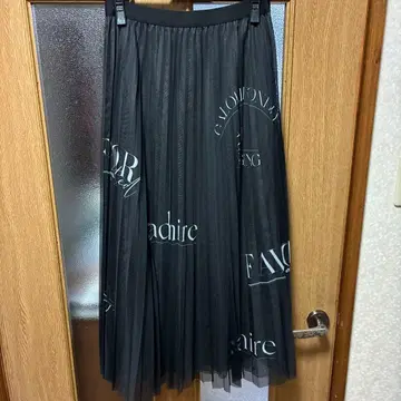 RADIATE 프린트 플리츠 스커트 블랙 9호 새상품 야마다야