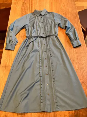 QUEENS COURT 블루 셔츠 원피스 사이즈 2