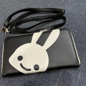 큔 지갑 숄더백 토끼 있음 블랙, 화이트