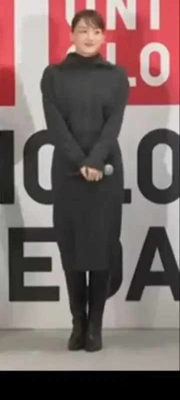 아야세 하루카 착용 UNIQLO 3D 수플레얀 니트 셋업 S