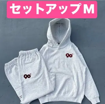 9090 90 로고 오리지널 후드 셋업 gray