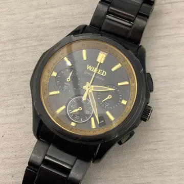 와이어드 가동 크로노그래프 블랙 VK63-K013 레어