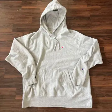 Champion 그레이 후드 부착 후드티