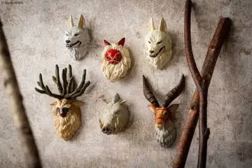 모노노케 히메 동물 머리 피규어