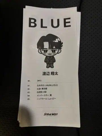 Snow Man 1st POP-UP 와타나베 쇼타 궁합 진단 시트