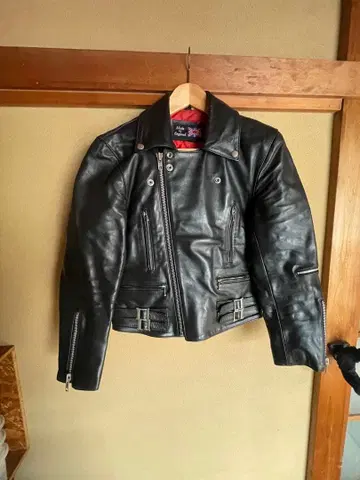 블랙 더블 라이더 자켓