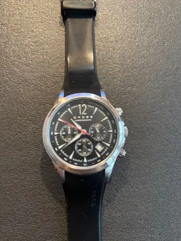 CROSS 크로노그래프 블랙 손목시계