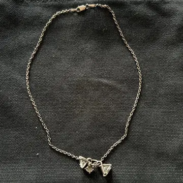 목걸이 크리스탈풍 스톤 포함 이엠