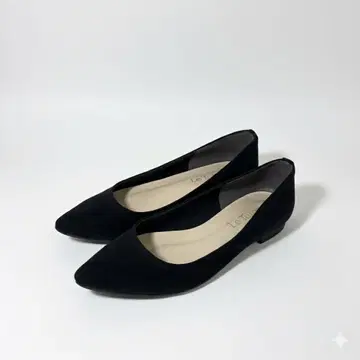 블랙 플랫슈즈 24cm Made in Japan Le Talon