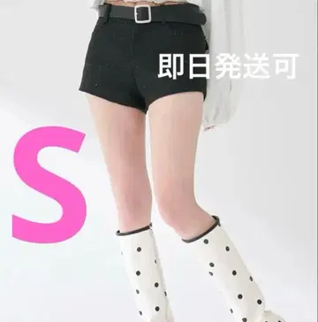 다리치 본딩 트위드 숏팬츠 블랙