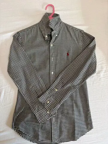 랄프 로렌 깅엄 체크 BD 셔츠 S