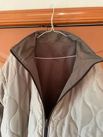 퀼팅 자켓 리버서블 구제 의류 남성용 카키