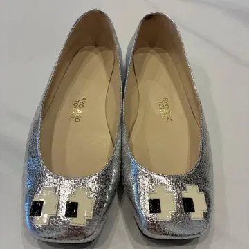 ryo aso 키로짱 실버 플랫슈즈 23cm 밑창 보강 완료