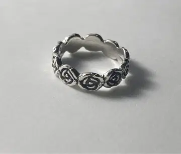 실버925 반지 꽃무늬 은평반지 14호 폭 약5mm