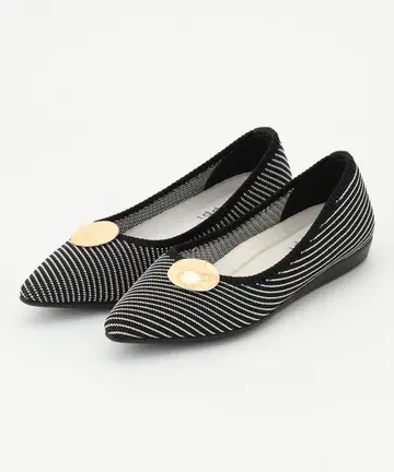 steppi 스트라이프 스틸레토 플랫슈즈 6.5