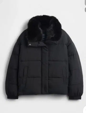 [ 택 포함 새상품 ] GAP 인조 모피 트리밍 퍼퍼 자켓