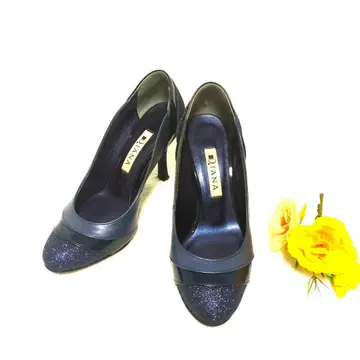 [ 새상품급 ] DIANA 네이비 하이힐 펌프스 글리터 21.5