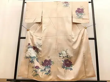 호몬기 수제작 작약 초화문 순수 실크 일품