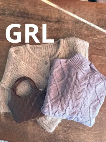 GRL 상의 니트 가디건 백 세트 판매