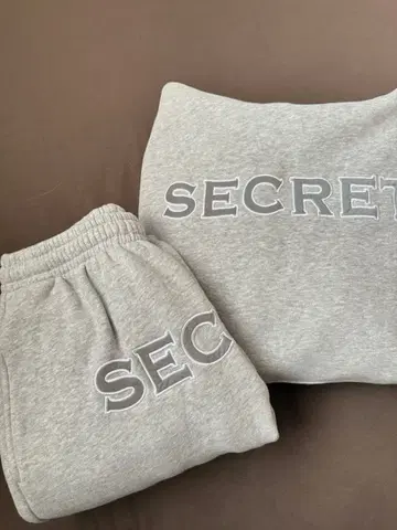 SECRET 후드티 단품 그레이 트레이닝복/맨투맨 셋업