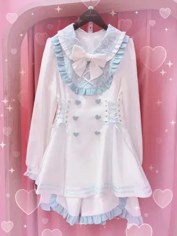 To Alice 레이스업 하트 리본 셋업 PuppetBombs