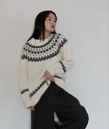 노르딕 무늬 스웨터