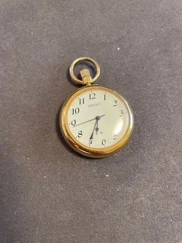 SEIKO 아날로그 회중시계 골드