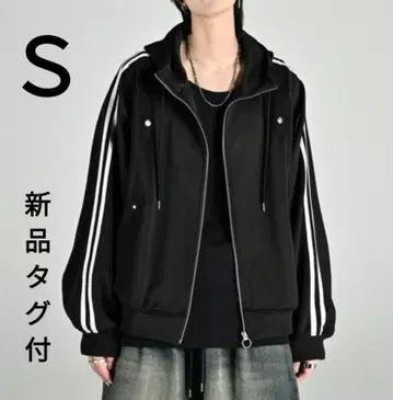 택 포함 새상품 ADRAR 라인 슬리브 트랙 지퍼 후드티 자켓