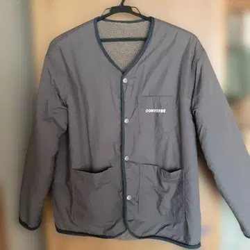 CONVERSE 모카 브라운 리버서블 보아 자켓