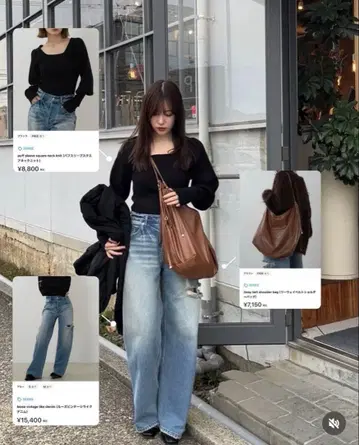 [완판템] SENEE 퍼프 슬리브 스퀘어넥 니트 블랙