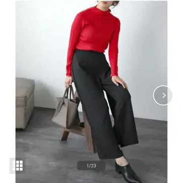 [택 포함 미사용 새상품] 세미 와이드 컷 팬츠