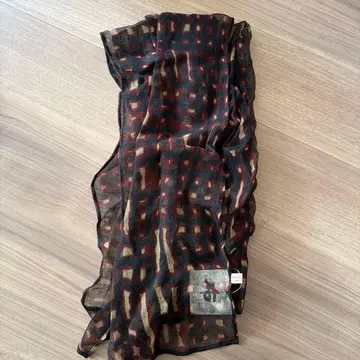 누노웍스 린넨 100% 기하학 패턴 스톨