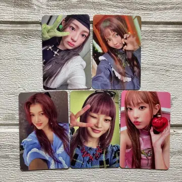 NJZ newjeans Ditto 공개방송 사전녹화 트레이딩 카드 5장