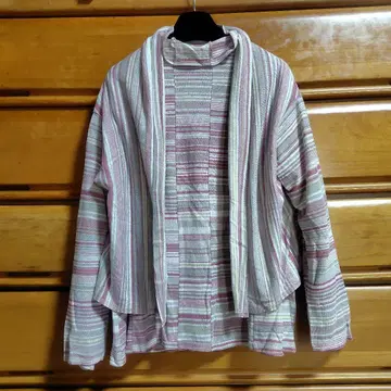 JURGEN LEHL 스트라이프 가디건 앙상블 새상품급