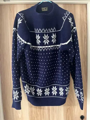 JCPenney 네이비 눈꽃 스웨터 XL