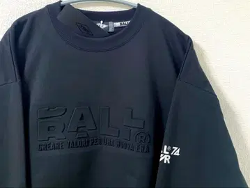 볼 BALL 이탈리아발 브랜드 맨투맨 트레이닝복 블랙 엠보싱 가공