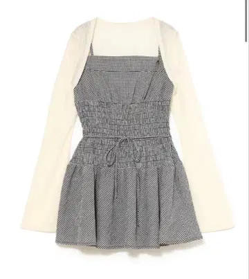 Betty shirring mini dress andmary black