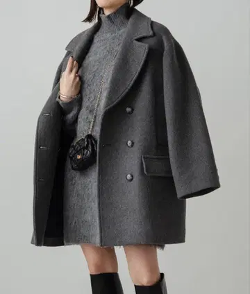 에비하라 유리 착용 loungedress 그레이 코트