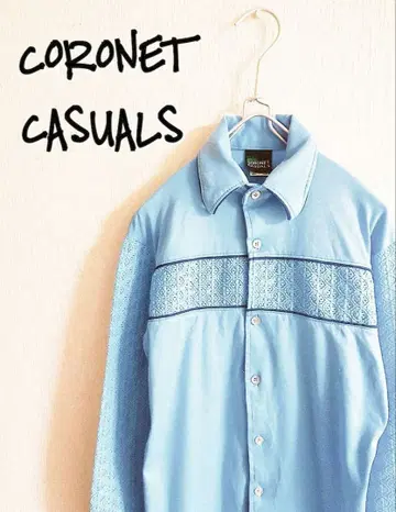 D220229 CORONET CASUALS 레트로 긴팔 셔츠