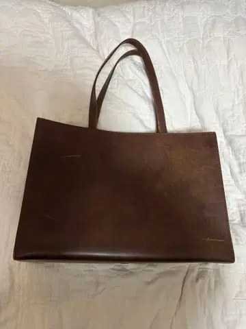 츠치야 가방 브라운 레더 토트백