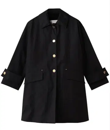 [ 미사용 새상품 ] 매킨토시 햄비 레오파드 코트 블랙 사이즈 4