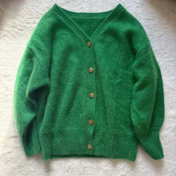 컨디션 최상 윔 가젯 그린 V넥 가디건 야크 2way 사양 F
