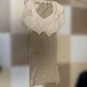 RIELLE riche 베이지 니트 셋업