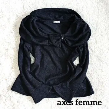 axes femme 오프숄더 니트 상의 히메갸루 다크코어 호러 게임