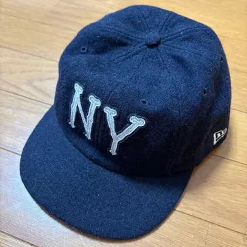 NEWERA 7 3/8 NY 로고 쿠퍼스타운 울 캡 자수