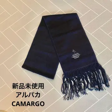 [ 미사용 새상품 ] 알파카 머플러 다크 네이비