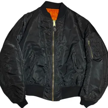 희귀 ALPHA 80s USA제 빈티지 구형 택 MA-1 블랙 XL