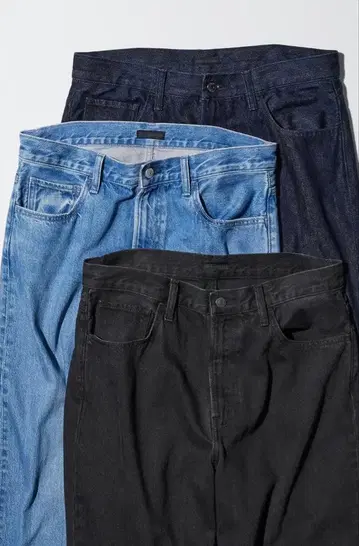 [ 미사용 새상품 ] 와이드 스트레이트 청바지 / 긴 길이 UNIQLO