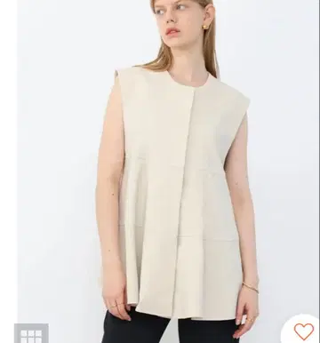 택 포함 새상품 Aga 스콧 클럽 린넨 혼방 페플럼 베스트 그레이지